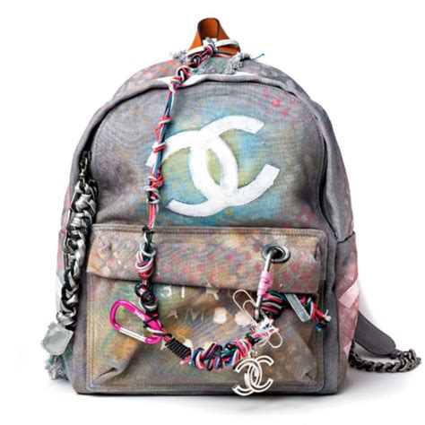 chanel graffiti backpack.